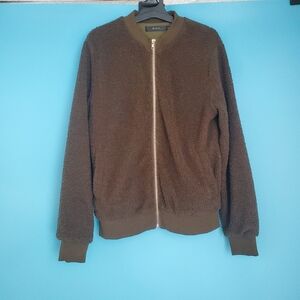 Mirol Teddy Jacket Size Small Dark Army Green